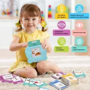 Детские развивающие карты Монтессори для изучения английского языка / обучающие интерактивные карты / 112 карт / 224 слова OnePro