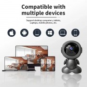 Поворотная беспроводная видеокамера Wi-Fi / Видеоняня Q1 с датчиком движения, с ночным режимом, со встроенным микрофоном, динамиком и поворотом 355°