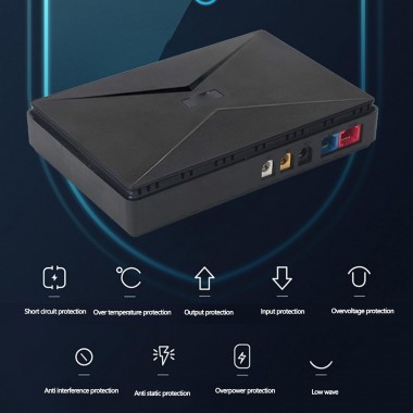 Мини-ИБП Andowl Q-UP900X1 – бесперебойник 10000 mAh для Wi-Fi роутера, модема, IP-камер и LED-освещения
