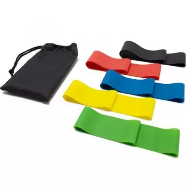 Резинки для фитнеса 30см, универсальный тренажер, 5 резинок, Резинки для йоги, Резинки для пилатеса