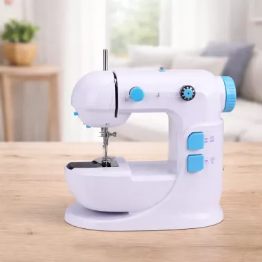 Електрична швейна машинка з 2 швидкісними режимами, Машинка для шиття одягу настільна з подвійною ниткою