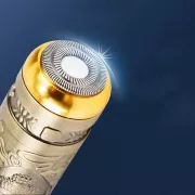 Аккумуляторная мини бритва металлическая дорожная USB электробритва роторная беспроводная Mini Shaver Alstow NS-701