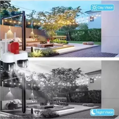 Высокопроизводительная камера видеонаблюдения с двумя направлениями движения, WIFI, горизонтальное вращение на 360° и вертикальное на 90°, водонепроницаемая, ночное видение, датчик движения,4M, x10, V