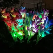 Уличный Садовый фонарь на солнечной батарее Лилия 74 см