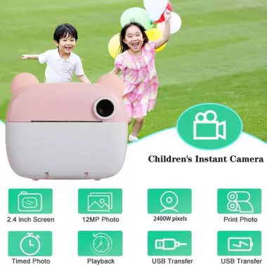 Дитяча цифрова фотокамера миттєвого друку з термопринтером M&A-2000 Дитяча цифрова фотокамера миттєвого друку з термопринтером M&A-2000