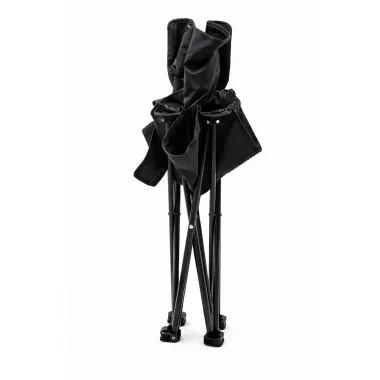 Розкладний стілець туристичний для кемпінгу 42х41х72 см з кишенею Чорний