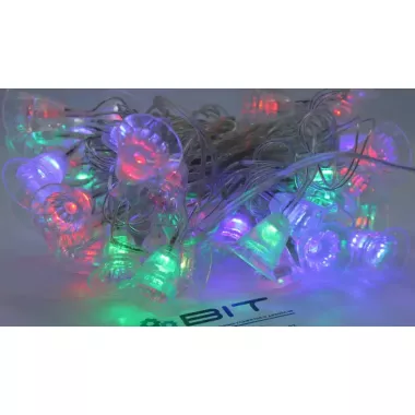 Світлодіодна гірлянда Дзвіночки 40шт 6м 220V Мікс