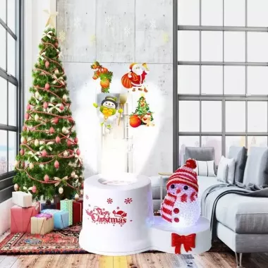 Світлодіодний новорічний проектор - нічник із фігуркою сніговика 1367-2 Світлодіодний новорічний проектор - нічник із фігуркою сніговика 1367-2