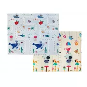 Детский развивающий двусторонний термо коврик 180*200 в сумке Зверята/Цифры