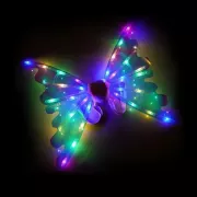 Светодиодные крылья феи-бабочки, двигающиеся с подсветкой и мелодиями на ремешках для девочки Wings of Fairy 848