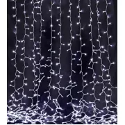 Новорічні гірлянди. Гірлянда водоспад 320-400L 3x3м (10х32 Ламп) Біла (7150)