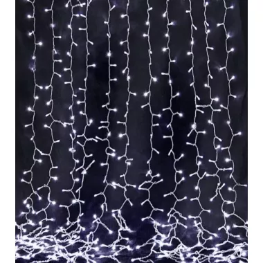 Новорічні гірлянди. Гірлянда водоспад 320-400L 3x3м (10х32 Ламп) Біла (7150) Новорічні гірлянди. Гірлянда водоспад 320-400L 3x3м (10х32 Ламп) Біла (7150)