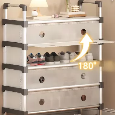 Полка для обуви SKLM-31-LT6205 черная 4 полки Полка для обуви SKLM-31-LT6205 черная 4 полки