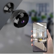 Мини-камера видеонаблюдения с Wi Fi / Портативная камера с микрофоном / Беспроводная мини-камера с магнитным креплением