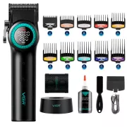 Аккумуляторная машинка для стрижки VGR V-001, 10 насадок, 9000 RPM, АКБ 4600 mAh, LED дисплей
