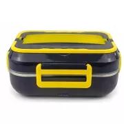 Ланч-бокс с подогревом съемной чашей C21 1.5L от сети 12V 40W Черный с желтым