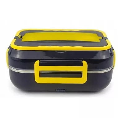 Ланч-бокс с подогревом съемной чашей C21 1.5L от сети 12V 40W Черный с желтым