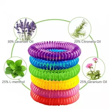 Силіконовий браслет - пружинка від комарів та насекомих з капсулою BallTV-103