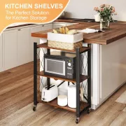 Стелаж триярусний універсальний з нержавіючої сталі/ Розкладний органайзер-стелаж 66x34x88 см