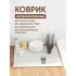 Чорний Антиковзний кухонний килимок / Абсорбуючий килимок для сушіння посуду 40 см х 30 см х 0.4 см