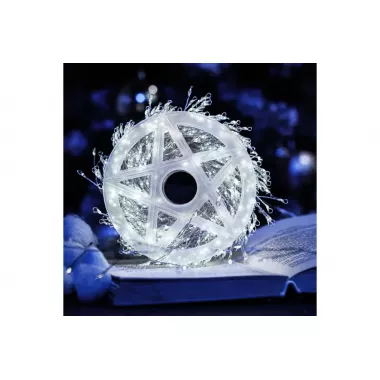 Гирлянда Роса на катушке фейерверк - мишура от USB, 20м, 600LED + пульт Белый Гирлянда Роса на катушке фейерверк - мишура от USB, 20м, 600LED + пульт Белый