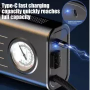 Портативный автомобильный компрессор AND1322, насос от прикуривателя 12V с манометром
