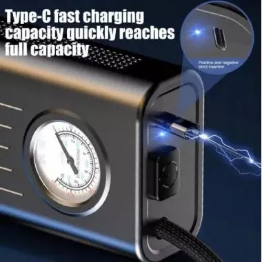 Портативный автомобильный компрессор AND1322, насос от прикуривателя 12V с манометром Портативный автомобильный компрессор AND1322, насос от прикуривателя 12V с манометром