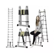 Сходи-Стрем'янка 5,80м (2,9+2.9) телескопічна, складана алюмінієва
