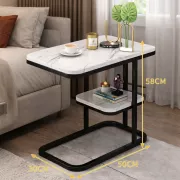 Интерьерный прикроватный столик с мраморной столешницей DASH-5496 50х30х58см