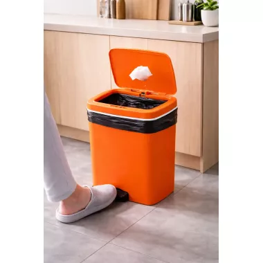 Ведро для мусора со смарт-датчиком приближение Smart trash can 10 л Оранжевый Ведро для мусора со смарт-датчиком приближение Smart trash can 10 л Оранжевый