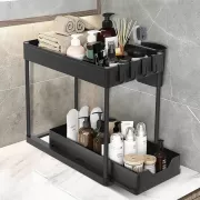 Органайзер двухуровневый с выдвижным ящиком для хранения и крючками