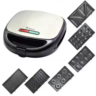 Бутербродница мультимейкер гриль 6 в 1 Domotec MS 7706 1000 вт