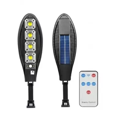 Вуличний ліхтар на сонячній батареї LL-004, 4COB / Прожектор з датчиком руху та пультом Вуличний ліхтар на сонячній батареї LL-004, 4COB / Прожектор з датчиком руху та пультом