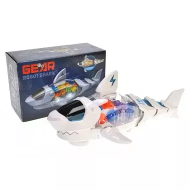 Музична іграшка акула (їздить, шестерні, рухомі частини, звук, світло) S-2А Музична іграшка акула (їздить, шестерні, рухомі частини, звук, світло) S-2А