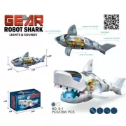 Музична іграшка акула (їздить, шестерні, рухомі частини, звук, світло) S-2А