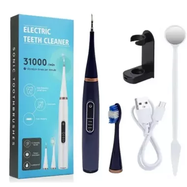 черный Скалер ультразвуковой для чистки зубов FG SK1 3 насадки/3 скорости + подсветка