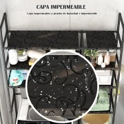 Компактный стеллаж над унитазом / Современный органайзер для ванной комнаты 160х81х25 см