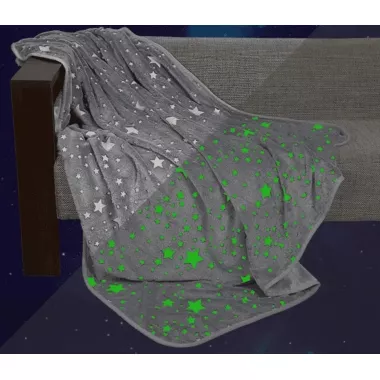 Сірий Дитячий плед-покривало Magic Blanket, що світиться в темряві 150*200