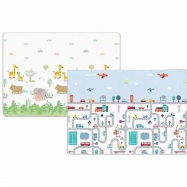 Детский развивающий двусторонний термо коврик в сумке