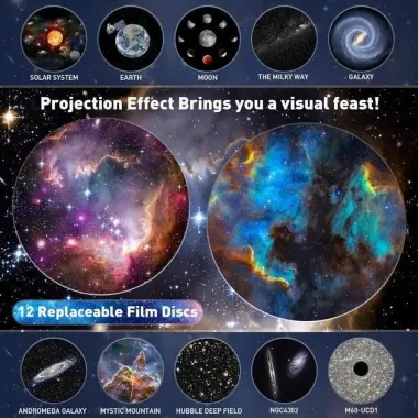 Домашний планетарий + 14 картриджей ночник проектор звездного неба галактика с сменными картриджами Домашний планетарий + 14 картриджей ночник проектор звездного неба галактика с сменными картриджами
