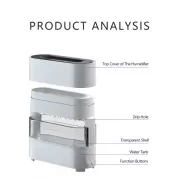 Зволожувач повітря з імітацією крапель дощу та ефектом полум'я з LED підсвічуванням (20см)