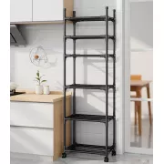 Полиця етажерка TVT-02 6 ярусів 170х42х32см Чорна