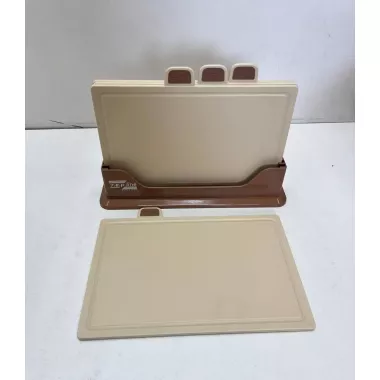 Кухонний набір дощок Zepline ZP-00220 5 предметів, з підставкою бежевий