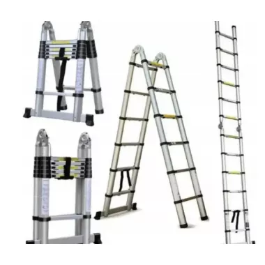 Сходи-Стремянка 5,80м (2,9+2.9) телескопічна, складана алюмінієва