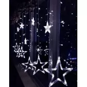 Світлодіодна гірлянда штора зорепад 138LED (гірлянда із зірками): довжина 2,5м (білий колір)