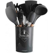 Набір кухонного приладдя силіконовий Kitchen Set RB-2239 чорний (12 предметів)