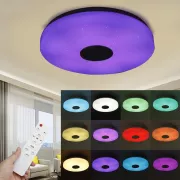 38см світлодіодний RGB світильник стельовий bluetooth + пульт дистанційного керування