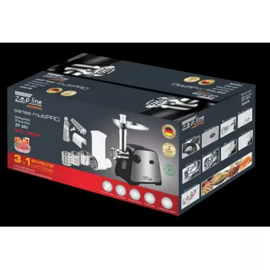 Электромясорубка + соковыжималка и с шинковкой 4 насадки Zepline ZP-203 Электромясорубка + соковыжималка и с шинковкой 4 насадки Zepline ZP-203