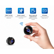 Беспроводная миникамера P7-W8 / IP камера відеоспостереження / Портативная Wi-Fi камера с подставкой