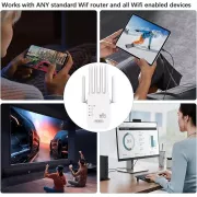 Мощный Wi-Fi ретранслятор 2.4G с 6 антеннами / маршрутизатор / усилитель вай фай сигнала